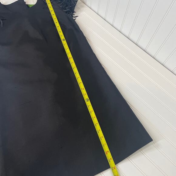 NWT Kate Spade Silk & Cotton Black Vicki Fringe Mini Swing Dress Size S - Picture 11 of 11